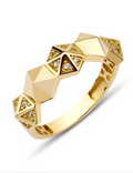 14 karat Gold Plated Pyramid Ring