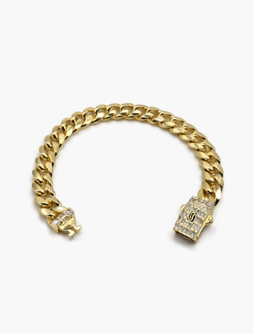 Real 14 Karat Gold Plated Monaco Bracelet