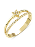 14 Karat Real Gold Plated Star Ring